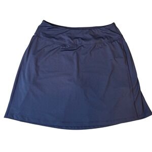 Yogipace Navy Blue Athletic Skirt Skort Tennis Activewear Built in Shorts Size L